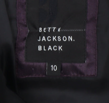 Womens UK Size 10 Betty Jackson Black Black Puffer Jacket