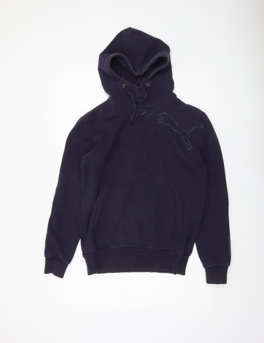 Mens UK Size S PUMA Blue Pullover Hoodie