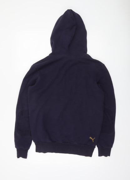 Mens UK Size S PUMA Blue Pullover Hoodie