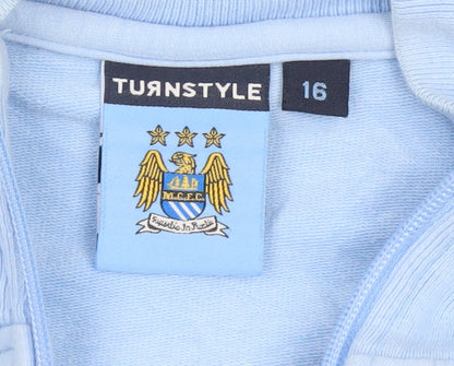 Boys UK Size 16 Years Turnstyle Blue Track Jacket