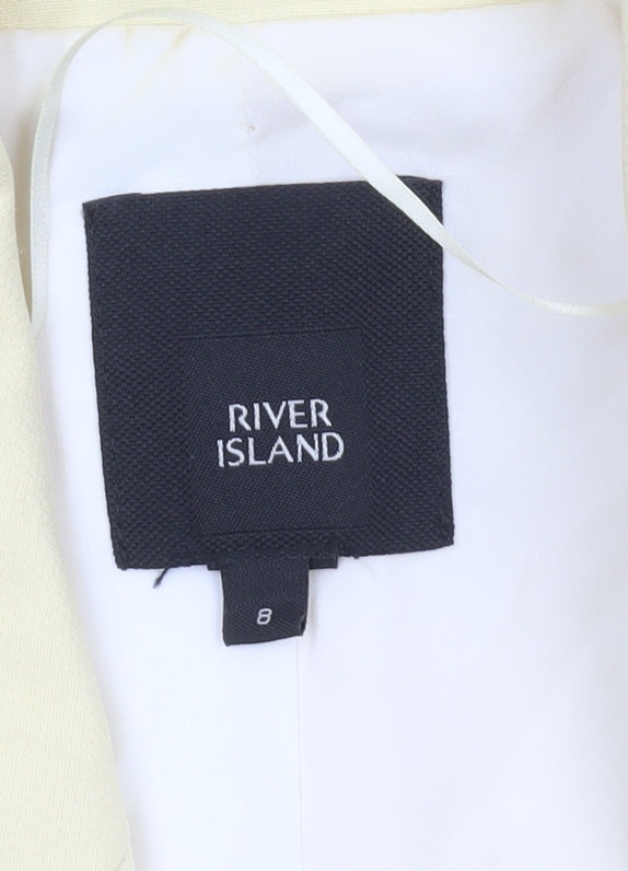 Womens UK Size 8 River Island Regular Beige Blazer