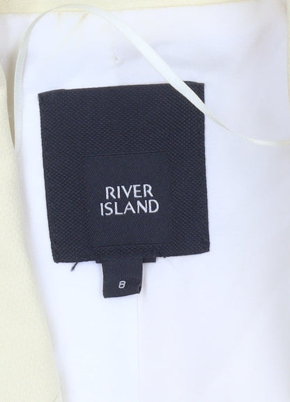 Womens UK Size 8 River Island Regular Beige Blazer
