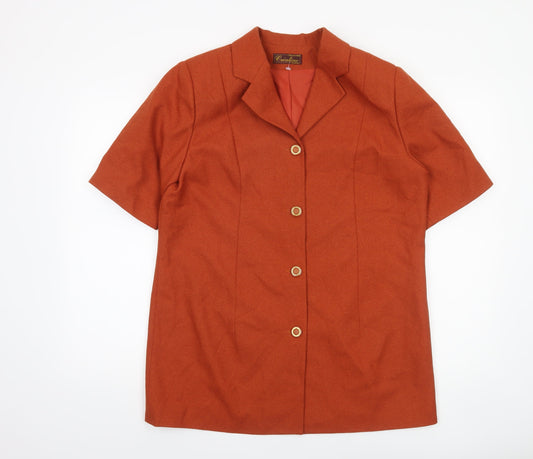 Womens UK Size 16 Créatine Collection Regular Orange Suit Jacket