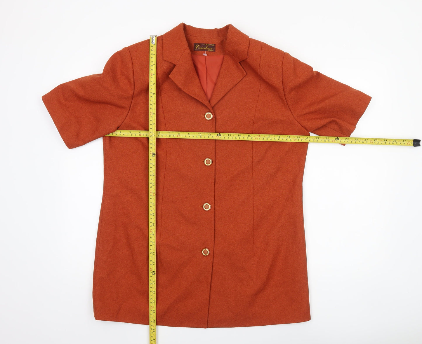 Womens UK Size 16 Créatine Collection Regular Orange Suit Jacket
