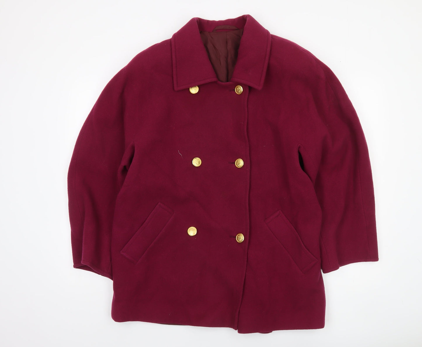 Womens UK Size 14 Marks and Spencer Red Pea Coat