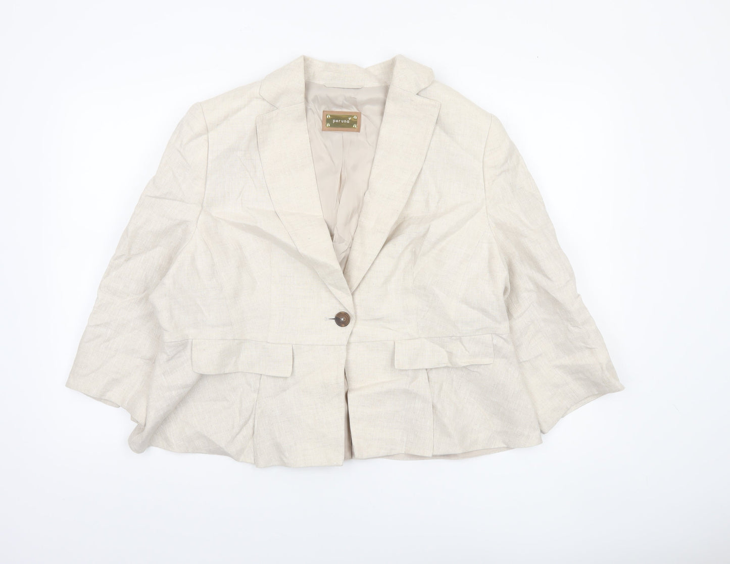 Womens UK Size 18 Marks and Spencer Regular Beige Blazer