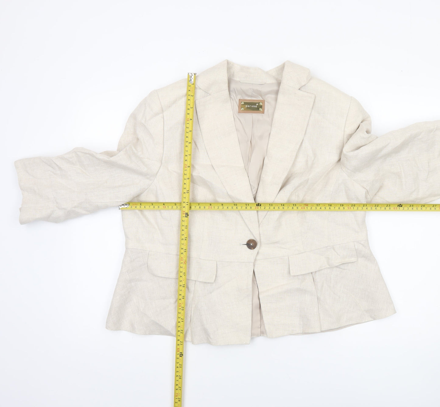 Womens UK Size 18 Marks and Spencer Regular Beige Blazer