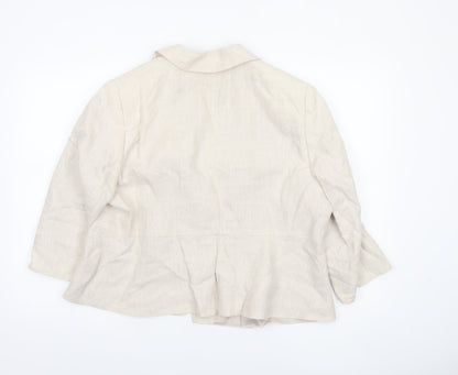 Womens UK Size 18 Marks and Spencer Regular Beige Blazer