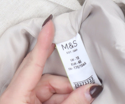 Womens UK Size 18 Marks and Spencer Regular Beige Blazer
