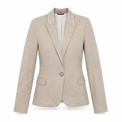 Womens UK Size S Zara Basic Regular Beige Blazer