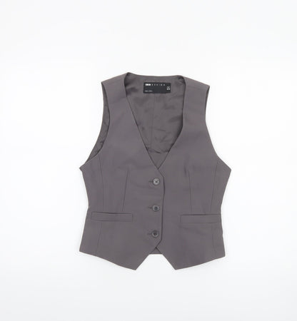 Womens UK Size 8 ASOS Design Regular Grey Suit Waistcoat