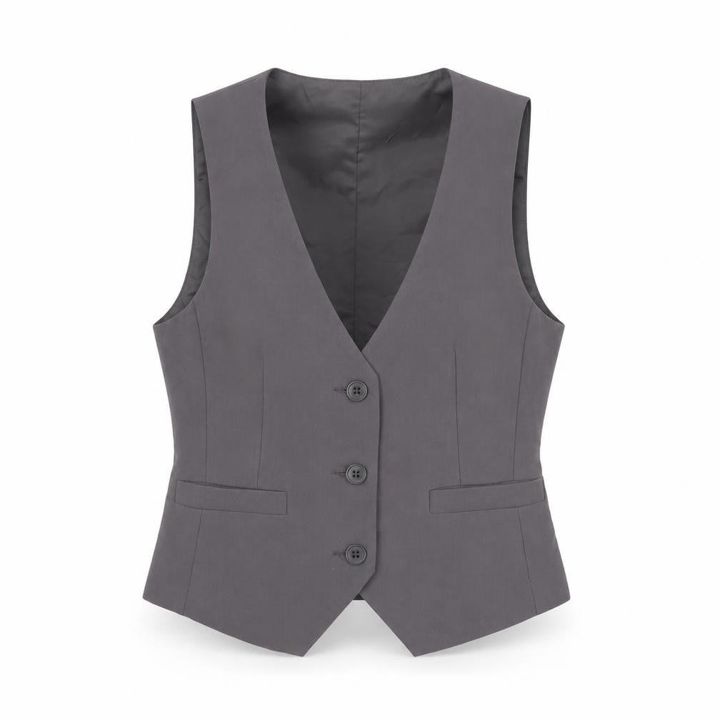 Womens UK Size 8 ASOS Design Regular Grey Suit Waistcoat