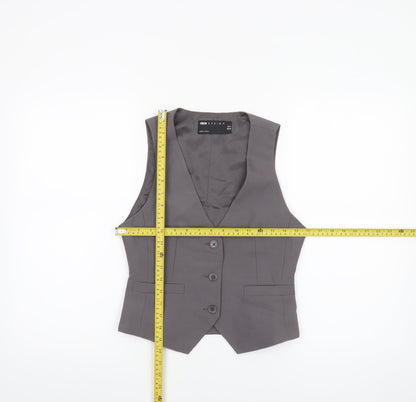 Womens UK Size 8 ASOS Design Regular Grey Suit Waistcoat