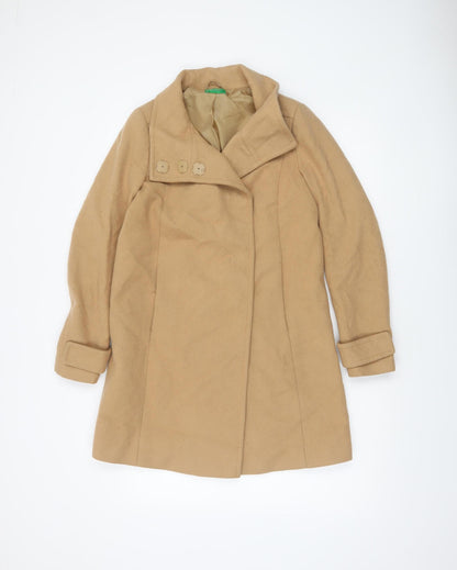 Womens UK Size 6 United Colors of Benetton Beige Overcoat
