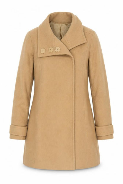 Womens UK Size 6 United Colors of Benetton Beige Overcoat