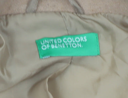 Womens UK Size 6 United Colors of Benetton Beige Overcoat