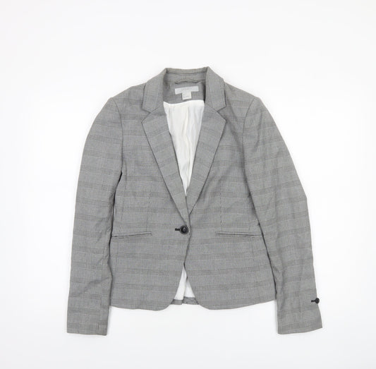 Womens UK Size 8 H&M Regular Grey Blazer