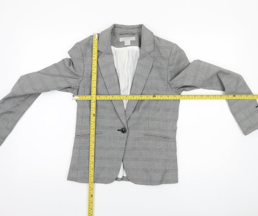 Womens UK Size 8 H&M Regular Grey Blazer