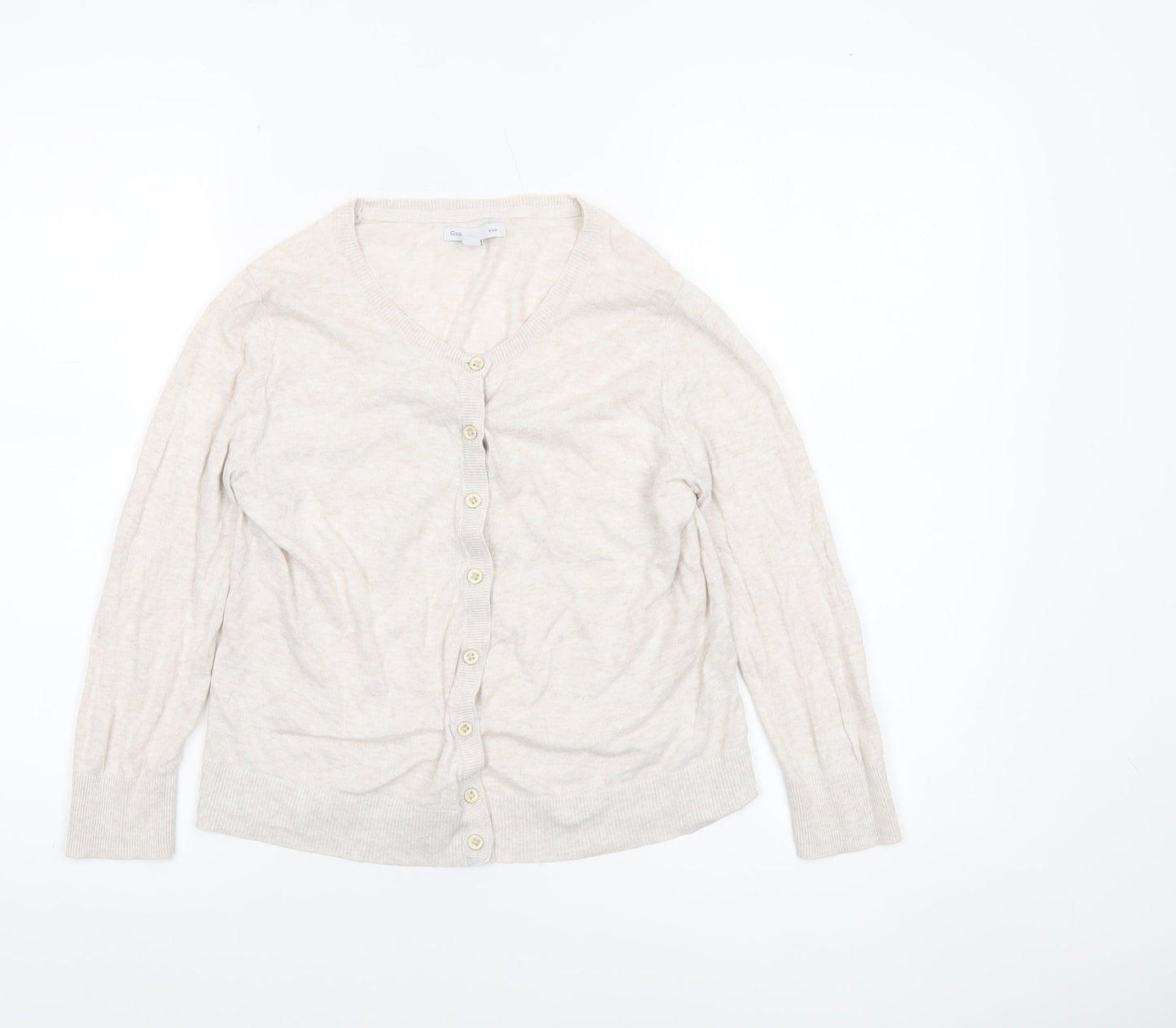 Womens UK Size S Gap Beige Cardigan Jumper