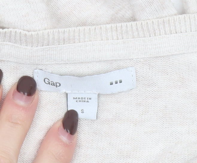 Womens UK Size S Gap Beige Cardigan Jumper
