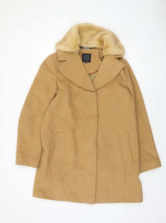 Womens UK Size 10 John Lewis & Partners Beige Overcoat