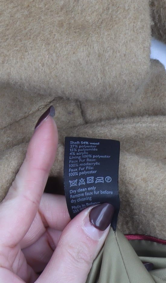 Womens UK Size 10 John Lewis & Partners Beige Overcoat