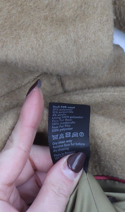 Womens UK Size 10 John Lewis & Partners Beige Overcoat