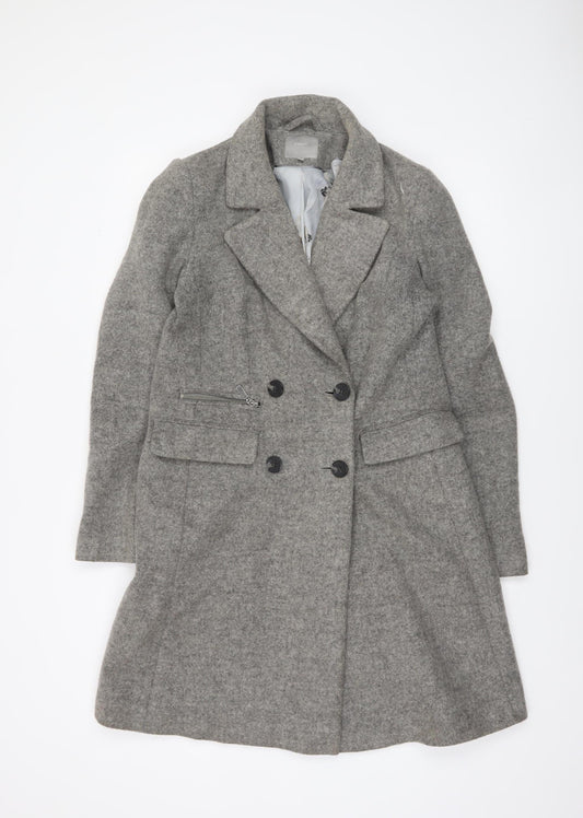 Womens UK Size 8 NEXT Grey Overcoat