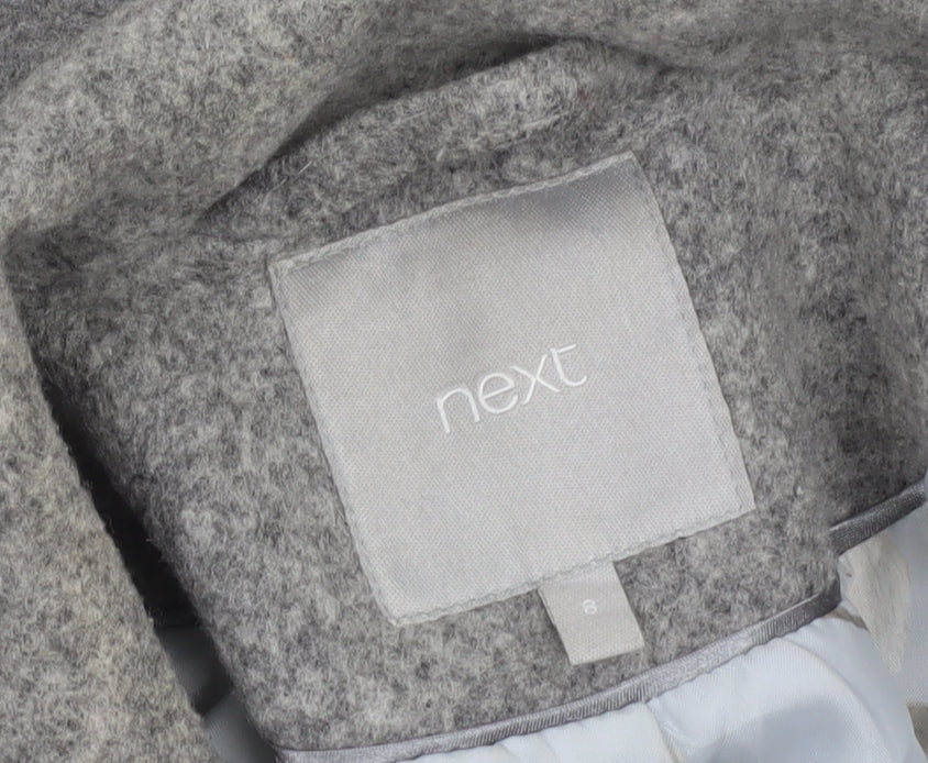 Womens UK Size 8 NEXT Grey Overcoat