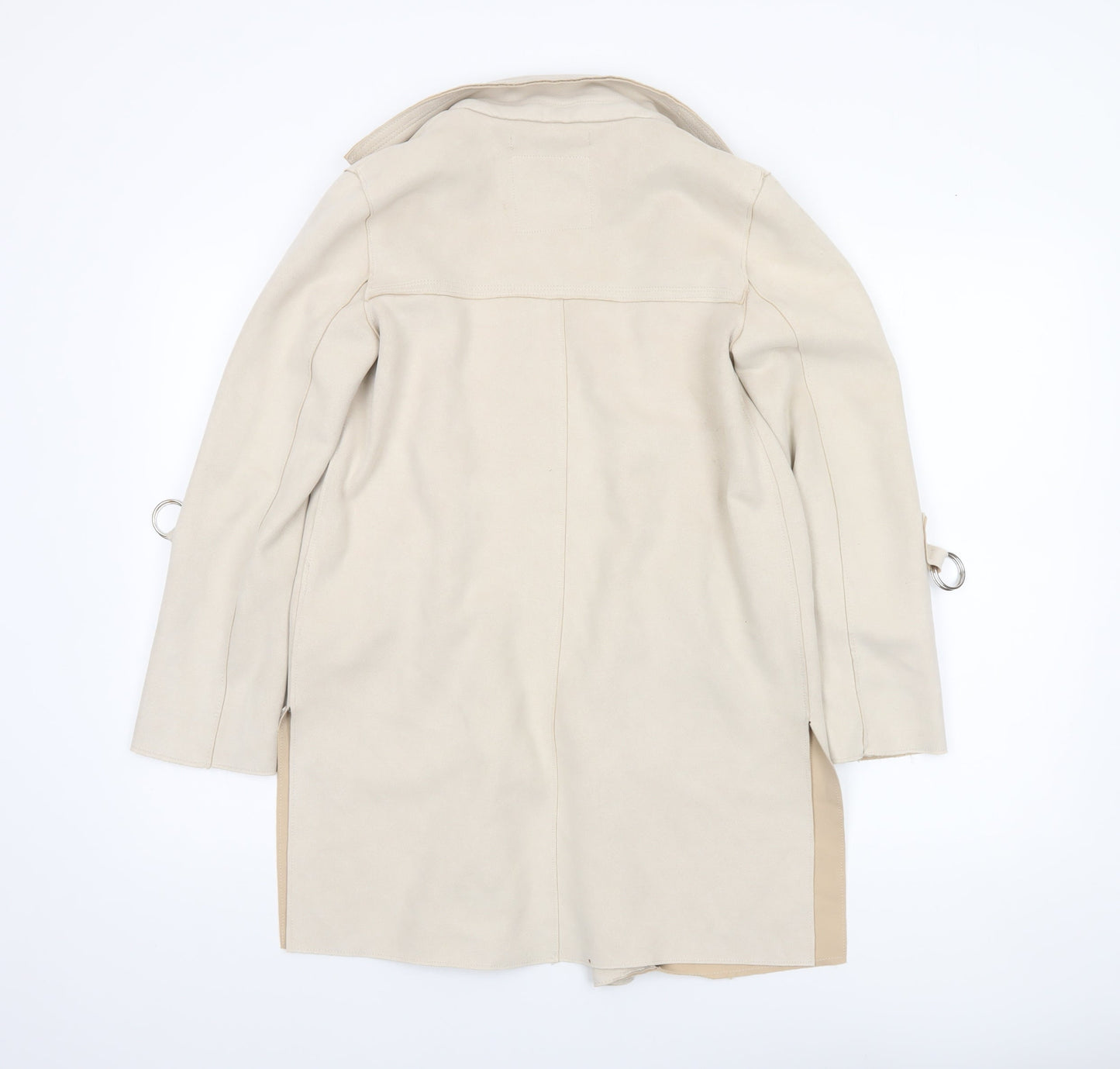 Womens UK Size XS Bershka Beige Overcoat