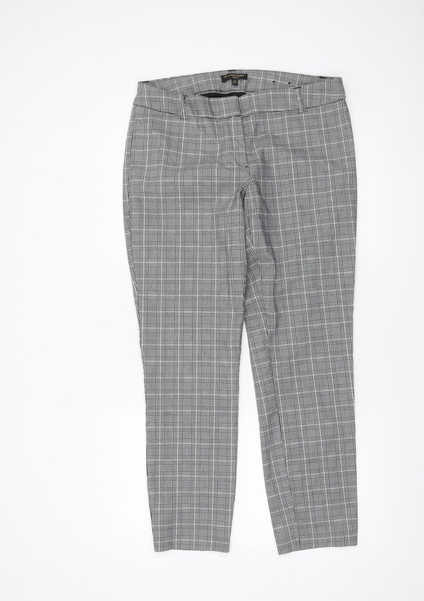 Womens UK Size 16 Massimo Fabbro Slim Fit Business Workwear Formal Grey Trousers