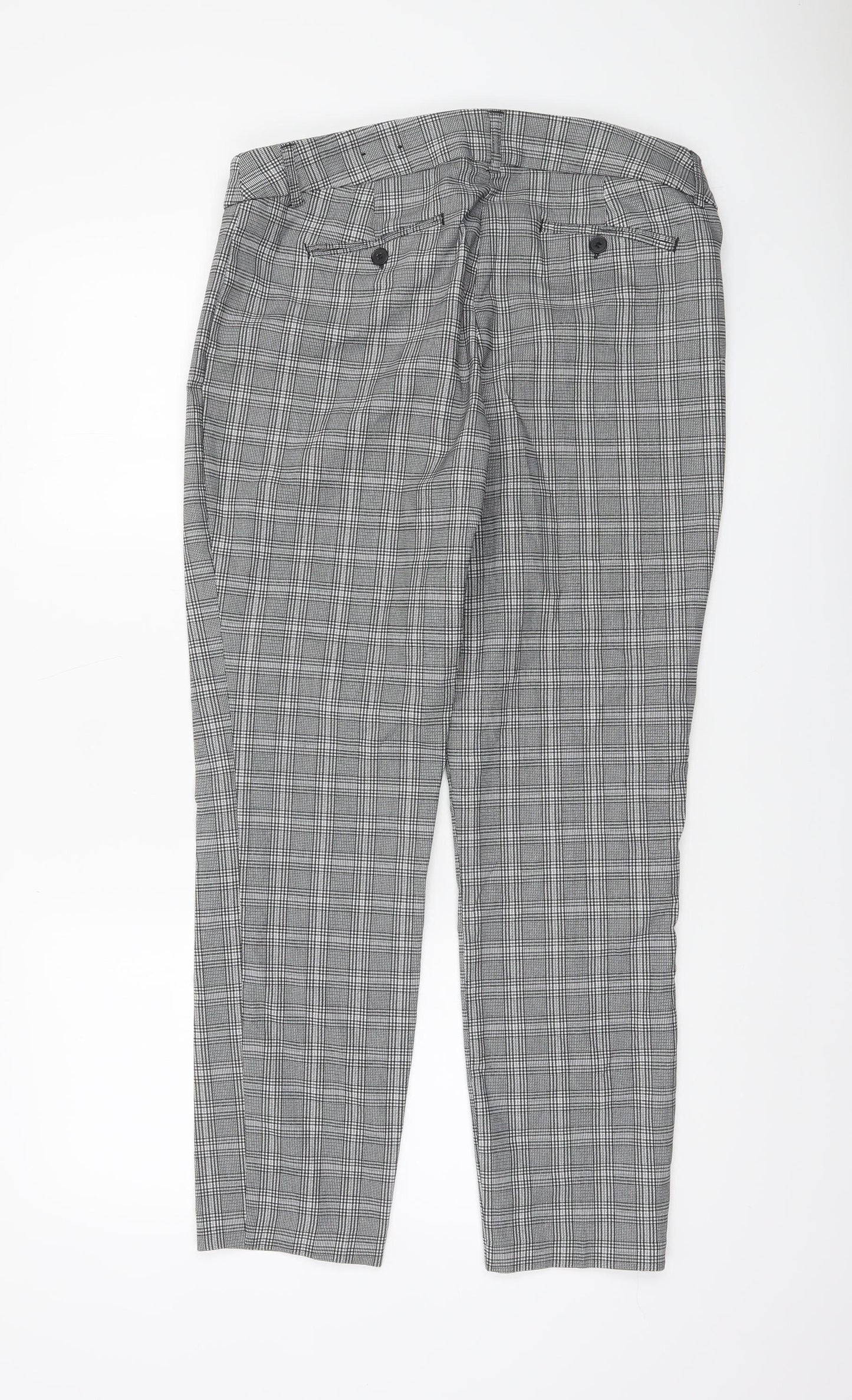 Womens UK Size 16 Massimo Fabbro Slim Fit Business Workwear Formal Grey Trousers
