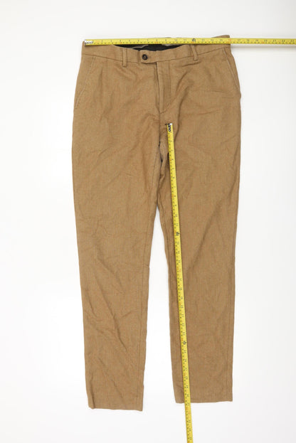 Mens UK Size L River Island Slim Fit Chino Beige Trousers