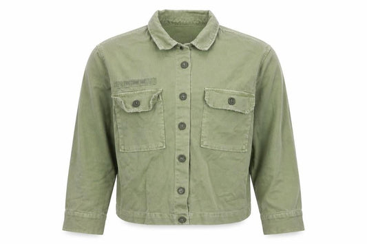 Womens UK Size 8 Pull&Bear Green Military Jacket