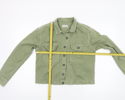Womens UK Size 8 Pull&Bear Green Military Jacket