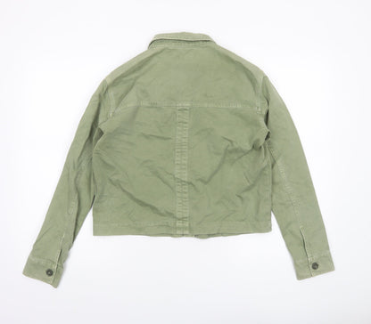 Womens UK Size 8 Pull&Bear Green Military Jacket