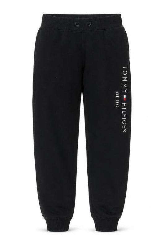 Boys UK Size 164 Tommy Hilfiger Regular Fit Jogger Black Trousers
