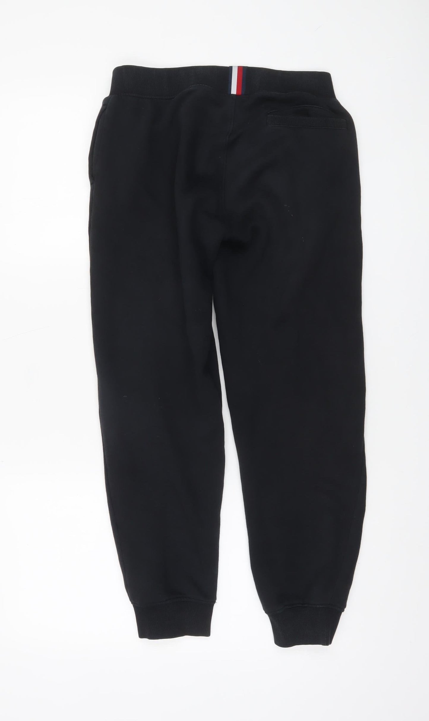 Boys UK Size 164 Tommy Hilfiger Regular Fit Jogger Black Trousers