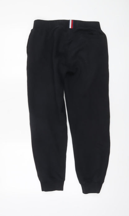 Boys UK Size 164 Tommy Hilfiger Regular Fit Jogger Black Trousers