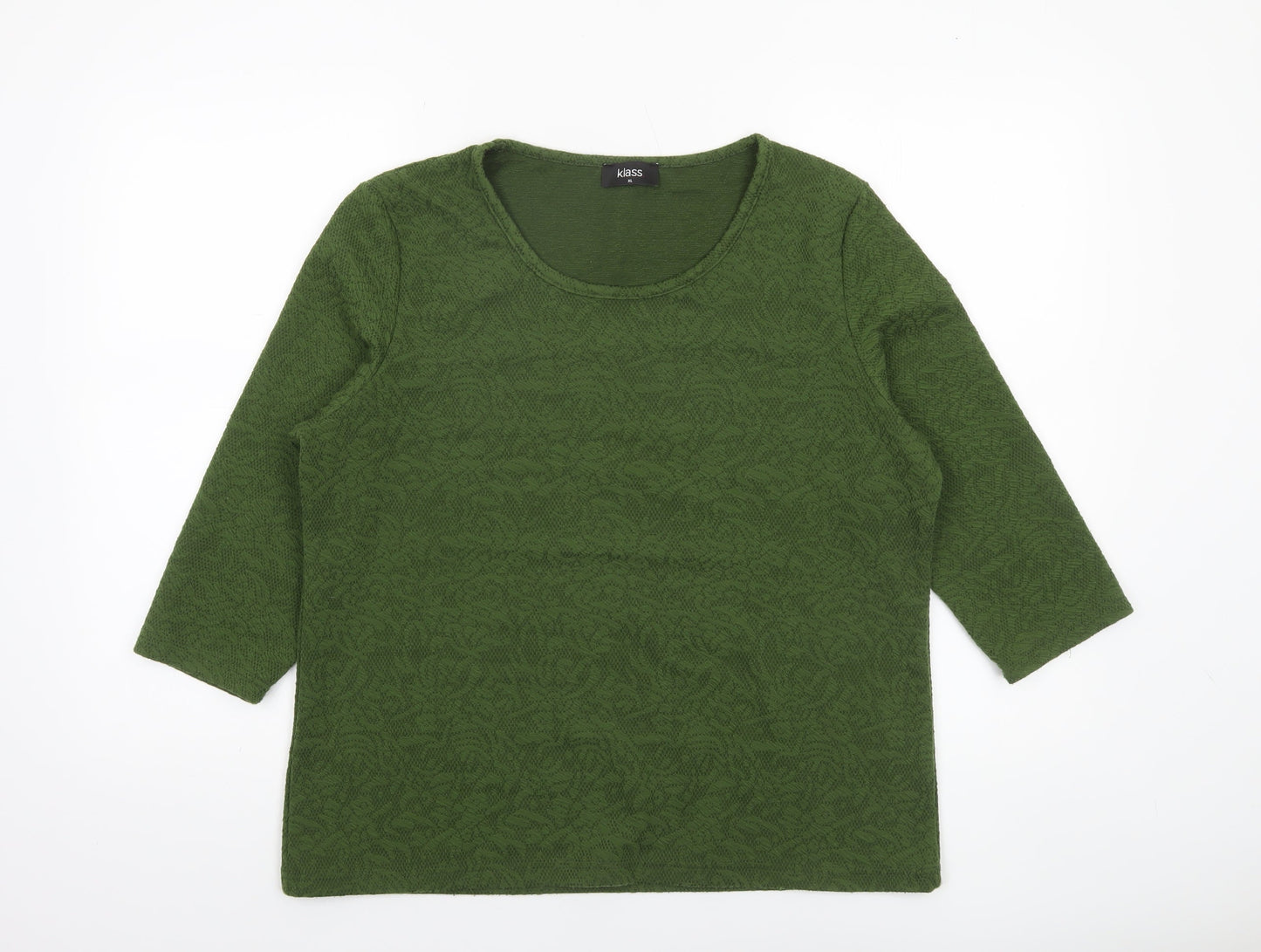 Womens UK Size XL Klass Green Basic Blouse