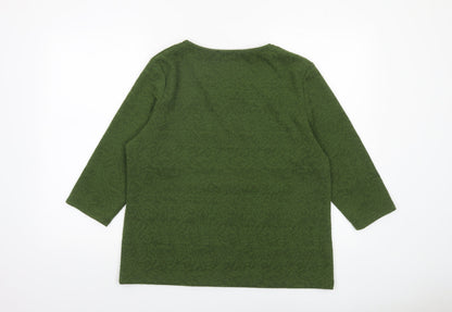 Womens UK Size XL Klass Green Basic Blouse