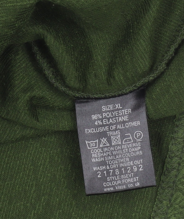 Womens UK Size XL Klass Green Basic Blouse