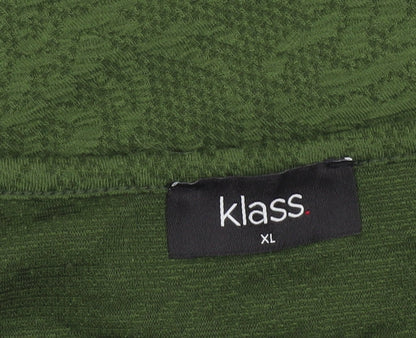 Womens UK Size XL Klass Green Basic Blouse