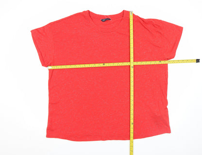 Marks and Spencer Women's Red Glitter Short Sleeve T-Shirt Size 22