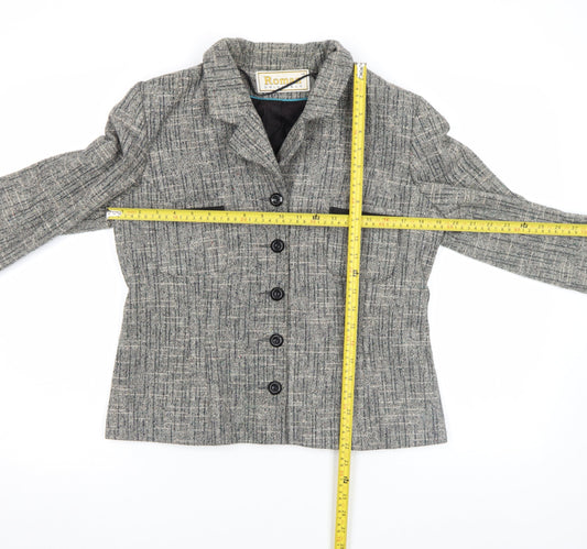 Womens UK Size 14 Roman Originals Grey Basic Jacket