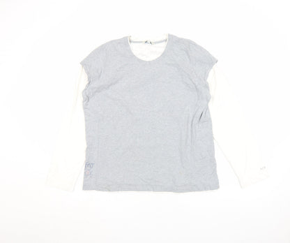 Womens UK Size 18 Fat Face Grey Basic T-Shirt
