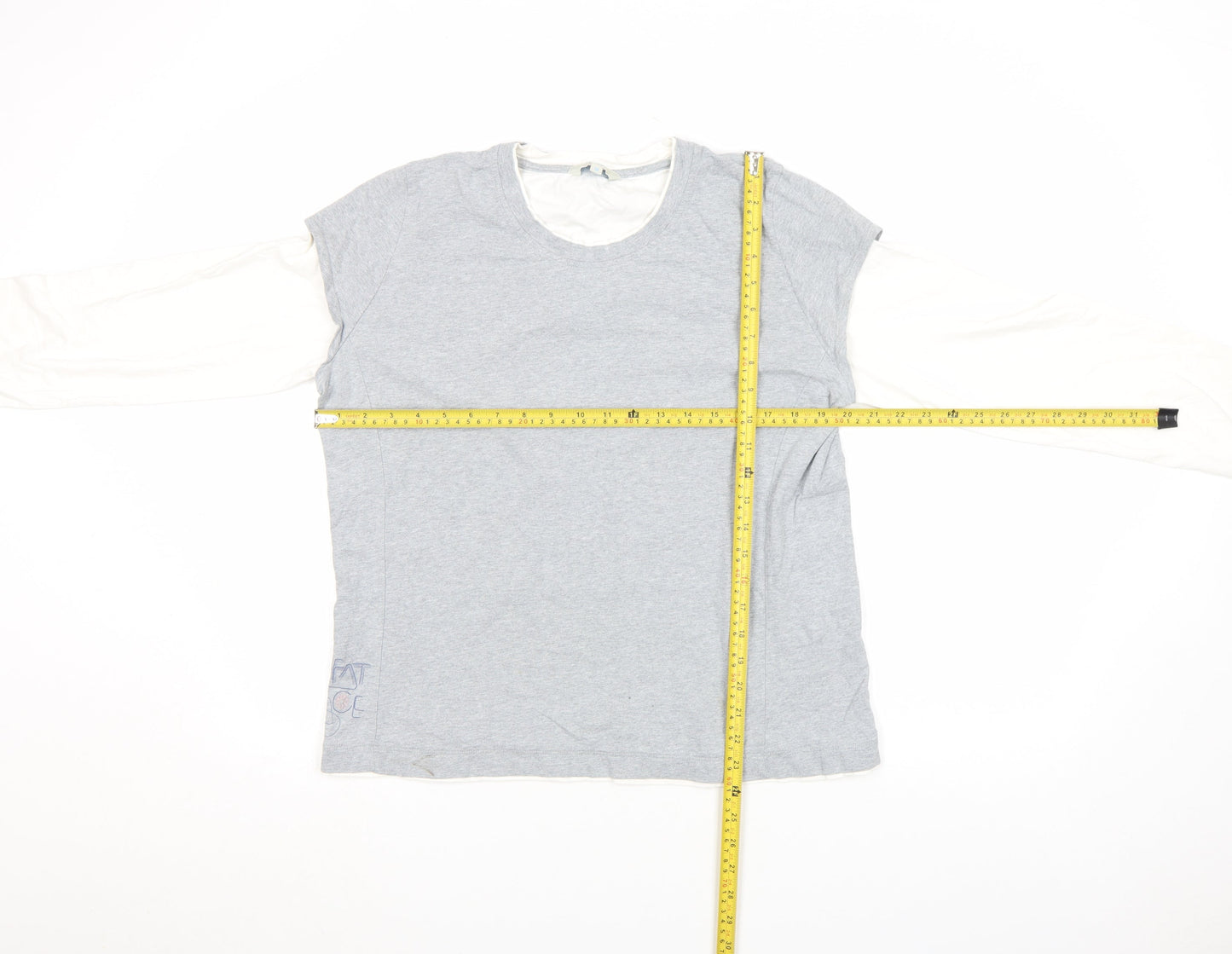 Womens UK Size 18 Fat Face Grey Basic T-Shirt