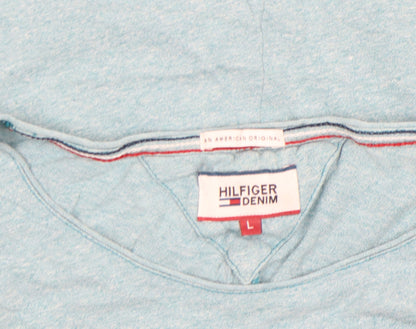 Mens UK Size L Hilfiger Denim Blue  T-Shirt