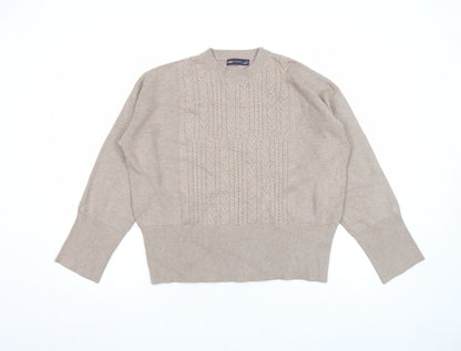 Womens UK Size M Marks and Spencer Beige Pullover Jumper