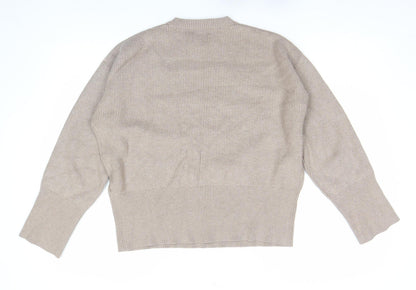 Womens UK Size M Marks and Spencer Beige Pullover Jumper